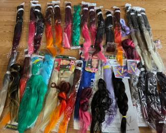 New Colored Stretched Hair Extensions - Weave in Colors - Over 30 Pieces!