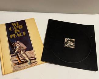 Vintage Trip to the MOON Books - We Came in Peace & A Footprint on the Moon...