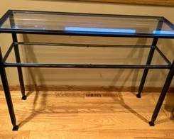 Metal & Glass Entry Console Table