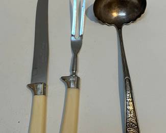Serving Pieces by Regent Sheffield England & Silver Plated Ladle