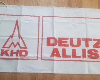 Vintage KHD DUETZ ALLIS Banner Farm Ag Advertising