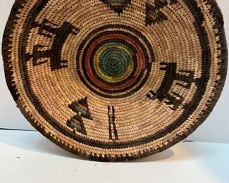 African HAUSA Tribe Coiled Grass Basket Bowl from Nigerian Region