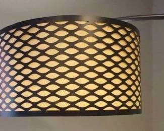 Athena Arc Floor Lamp w/Moroccan Shade Design