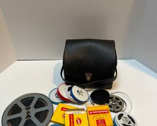 Vintage Lot of Mystery Movie Reels w/Case