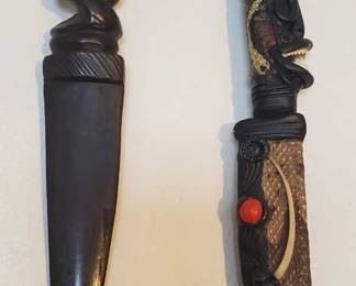 Set of 2 Collectible Handmade Tribal Souvenir Knives