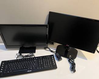 Computer Equipment: 18" Dynex Screen, 21" LG Screen, 19 1/2" Asus Gaming Keyboard