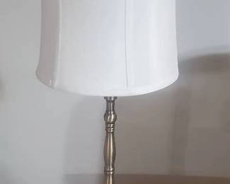 Brushed Bronze Classic Turned Candlestick table Lamp w/ Shade