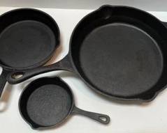 Cast Iron Pans 3 Different Sizes - Emeril, Goodcook