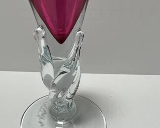 Studio Art Footed Dapper Perfume Bottle Signed