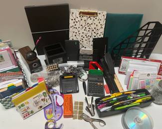 Huge grouping of OFFICE PRODUCTS Notepads, Storage, Hole Punch and Much More