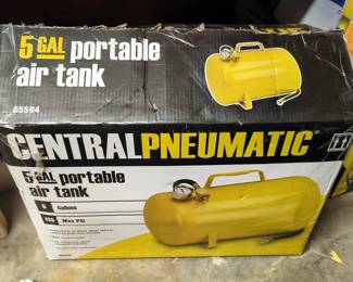 Central Pneumatic 5 Gallon Portable Air Tank, Model 65594, In Original Box