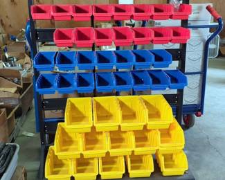Store House Parts Rack, Includes 54 Bins, 37" x 12" x 45"