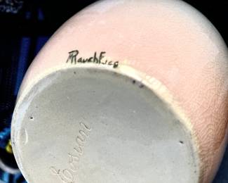 MARIE RAUCHFUSS SIGNED WELLER VASE - SHE WAS ALSO A ROOKWOOD ARTIST