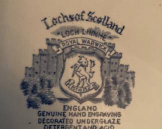 Back stamp of Blue/white dish set