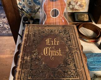 Beautiful old leather bound book