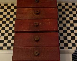 Small chest of drawers..all drawers are made from old wooden cigar boxes