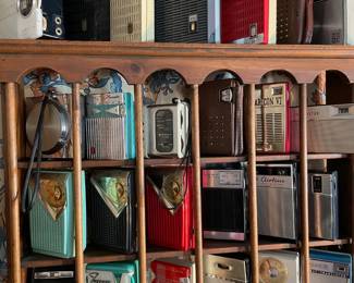 Large collection of antique transistor radios