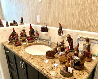 Nice Selection of Vintage Tom Clark Gnomes....Yes they are in the bathroom...LOL!!