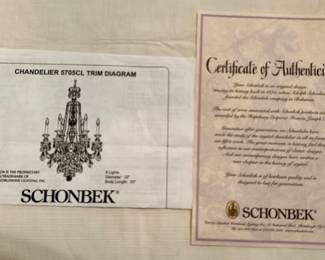 Schonbek Crystal Chandelier