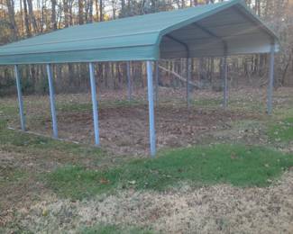 Metal carport can be bought before the sale