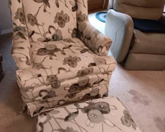 Custom made chair and ottoman 
