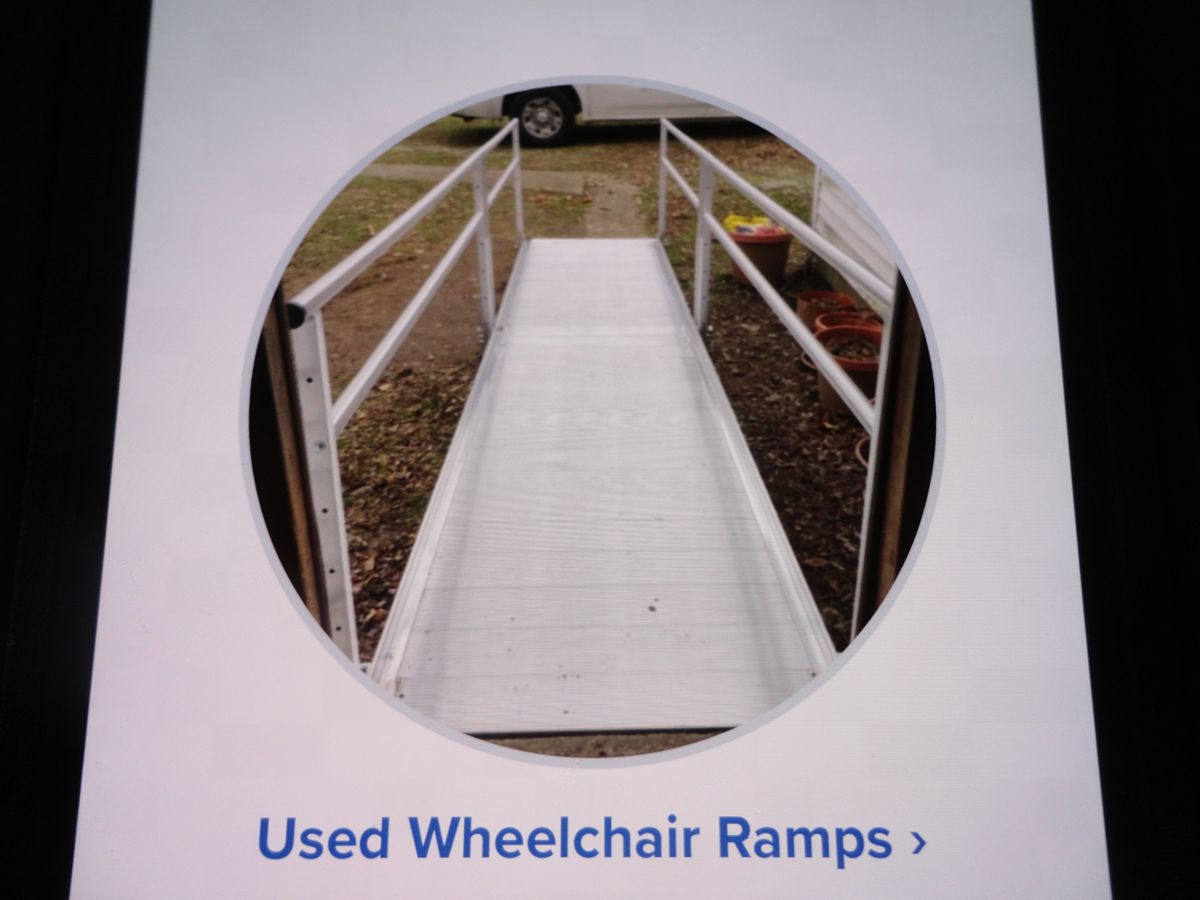 Last minute addition - heavy duty ramp for wheelchair with side rails.  Will need help  to move as we don't load items.