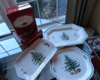This set of Dishes is a mix of Spode and Nikko Christmastime