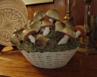 Vintage (1950's) Italian Hand Painted Mushrooms