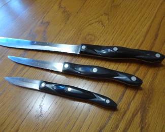 Why do we love Cutco? Blade is made of high carbon stainless steel for sharpness, beauty and care. Resists rust and corrosion. Forever Guarantee too.