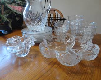 Any kind of clear glass serving bowl/ashtray/glass/pitcher you could ever need to entertain.