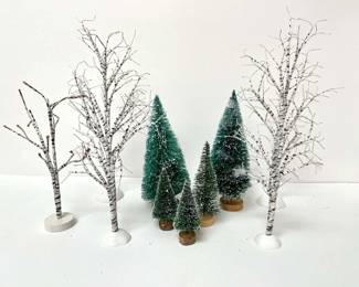 Collection of Christmas Village Trees