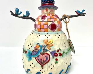 Jim Shore Winters Song Snowman Figure