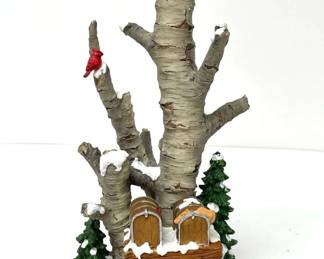 Department 56 Birch Tree Cluster with Two Mailboxes