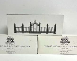 6 Sets of Department 56 Village Wrought Iron Fence Extensions
