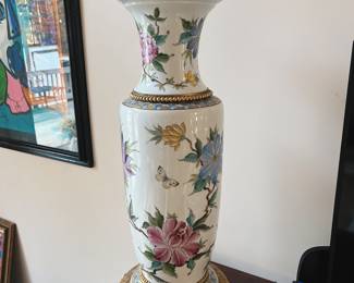 Gorgeous Italian Hand Painted Porcelain Urn Decor