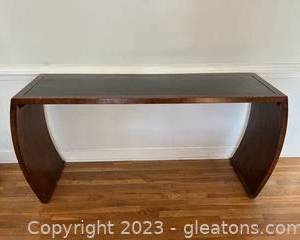 Gorgeous Contemporary Wood & Stone Console Table