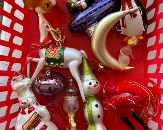 Beautiful blown glass ornaments. 