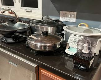 Small appliances galore. 