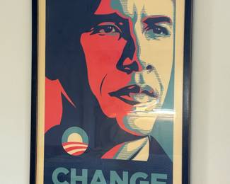 Framed L.E. art signed by the artist, Shepard Fairey. Only 200 of this edition are signed by the artist.