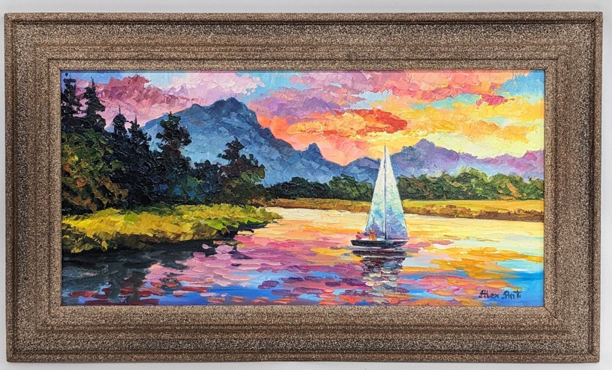 #4 • Alexander Antanenka: "Sunset Sail"
Signed Oil on Canvas, Framed with COA