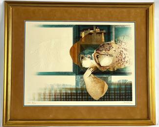 #36 • Sunol Alvar: Signed Embossed E.A. (Artist's Proof) Lithograph From "Interieur Suite Bleu" Portfolio - #30/45
