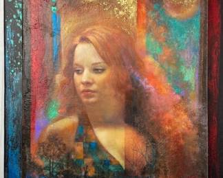 #26 • Rip (Euripides) Kastarsis: Girl with Red-Blonde Hair Signed Oil Painting on Boards
