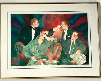 #28 • Joanna Zjawinska: "Did I Watch Too Much TV?" Signed, Framed LE Serigraph #157/275 - 49" x 37"
