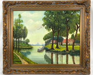 #30 • J.P. Mathews: Signed, Framed Oil Landscape
