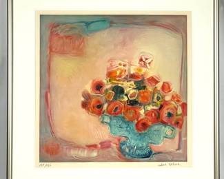 #37 • Robert Delval: "La Soupiere Bleue" Signed Framed LE Lithograph 1980
