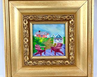 #9 • Nancy Noel May: "Days End" - Signed Framed Oil on Board
