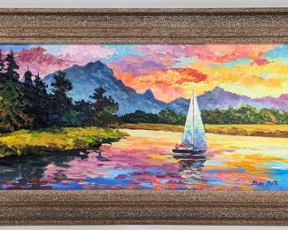 #4 • Alexander Antanenka: "Sunset Sail"
Signed Oil on Canvas, Framed with COA