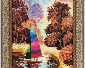 #5 • Alexander Antanenka: "Happy Sail" Original Signed Oil on Canvas with COA, Framed