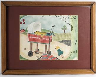 #16 • Madonna Ferguson and Sylvia Roosien: "The Winner" L.E. Cat Stencil on Fabric Print #14/250, COA
