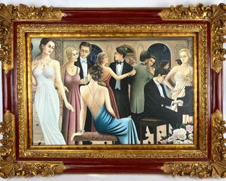 #34 • Liane Abrieu: Ornately Framed Textured Art Print - 48" x 36"
